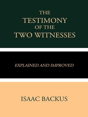 cover image of The Testimony of the Two Witnesses